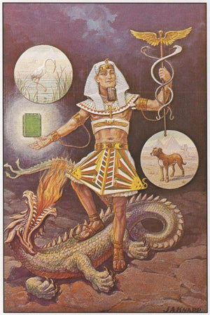 thoth hermes trismegistus Atlantean Crystal Sculpture