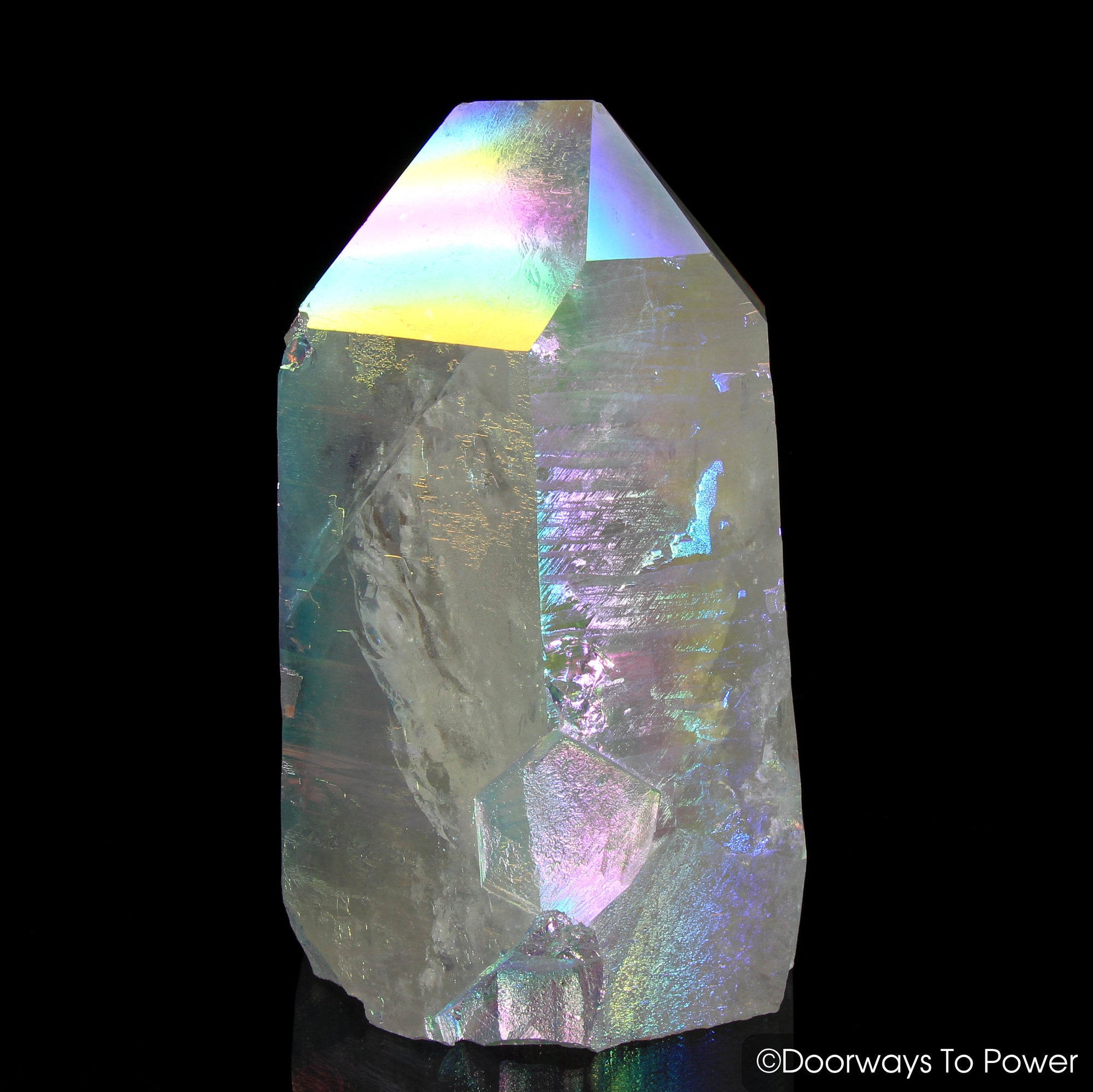 Angel Aura Lemurian Seed Pleiaidan Starbrary Record Keeper Manifest Spirit Crystal Point "Heavenly Realm" 7 lbs