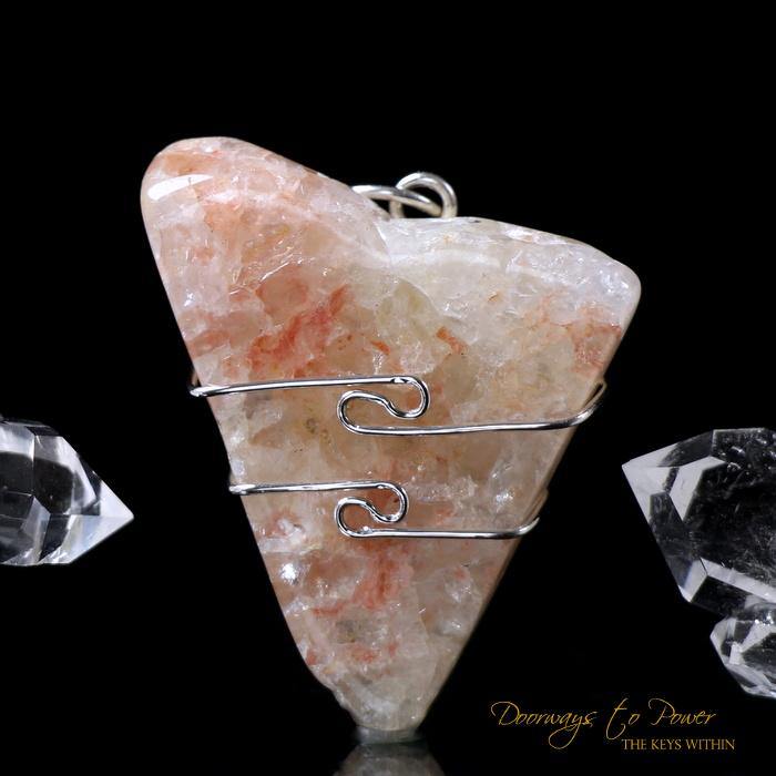 Himalaya Red Gold Azeztulite Pendant .925 SS