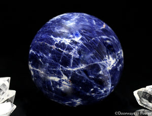 John of God Quartz Sodalite Crystal Sphere
