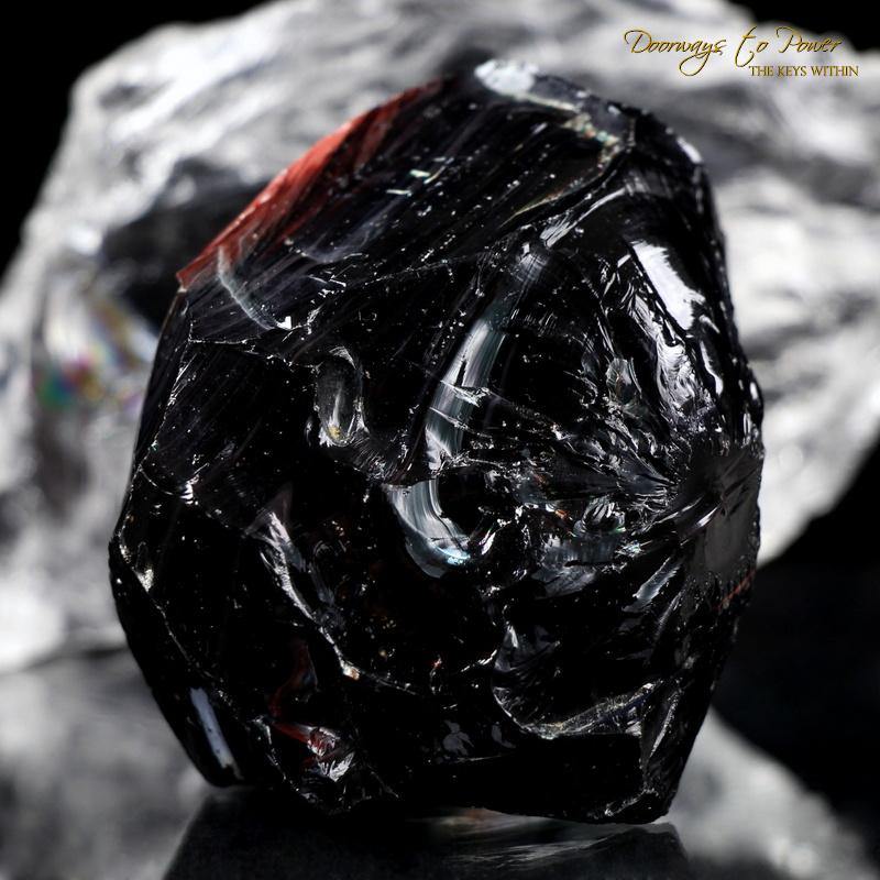 Black Iridium Dragons Blood Bi Color Andara Crystal