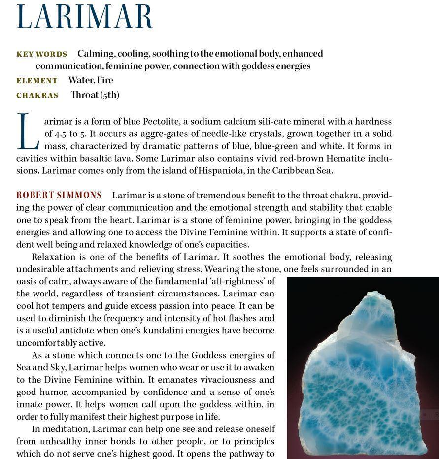 Larimar Metaphysical Properties Meanings
