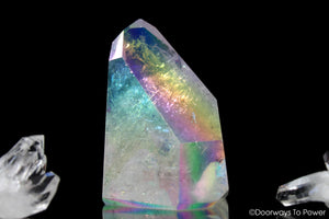 Angel Aura Lemurian Quartz Channeling Crystal Point (Polished)