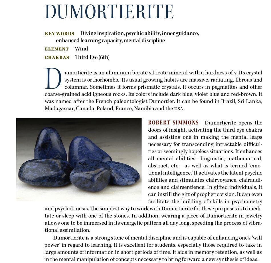 Dumortierite Metaphysical Properties