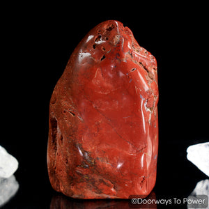 Red Fire Azeztulite Crystal Altar Stone (Polished)