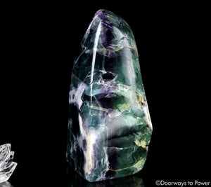 Green Purple Fluorite Crystal Altar Stone XL