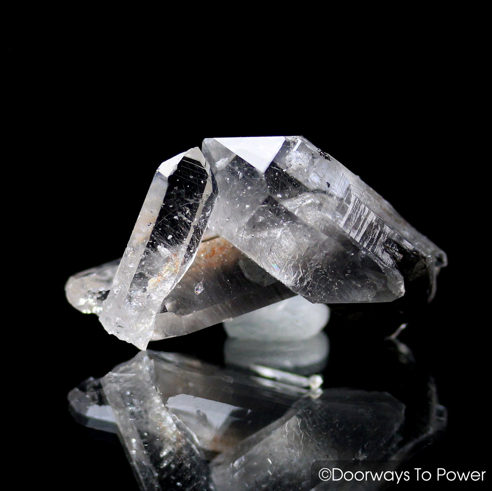 Brookite in Quartz Cluster Starbrary Twin Future Time Link Crystal Synergy 12 Stone RARE