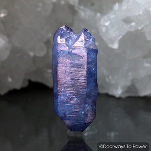 Himalayan Quartz Crystal Tanzan Aura Record Keeper Twin Crystal