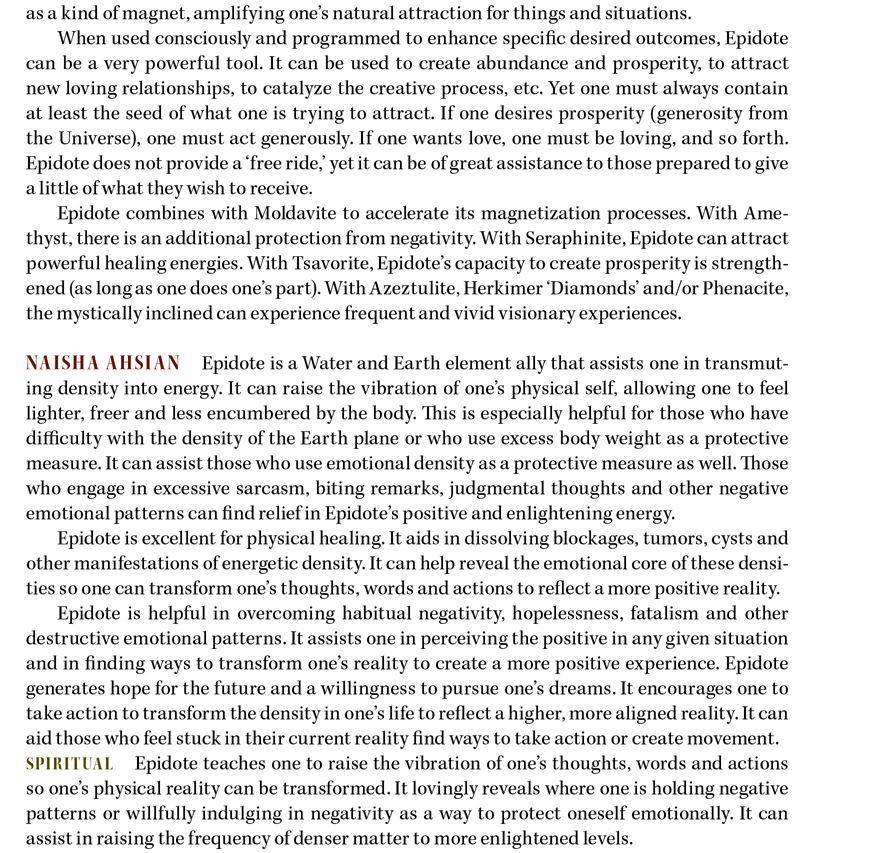 Epidote Metaphysical Properties