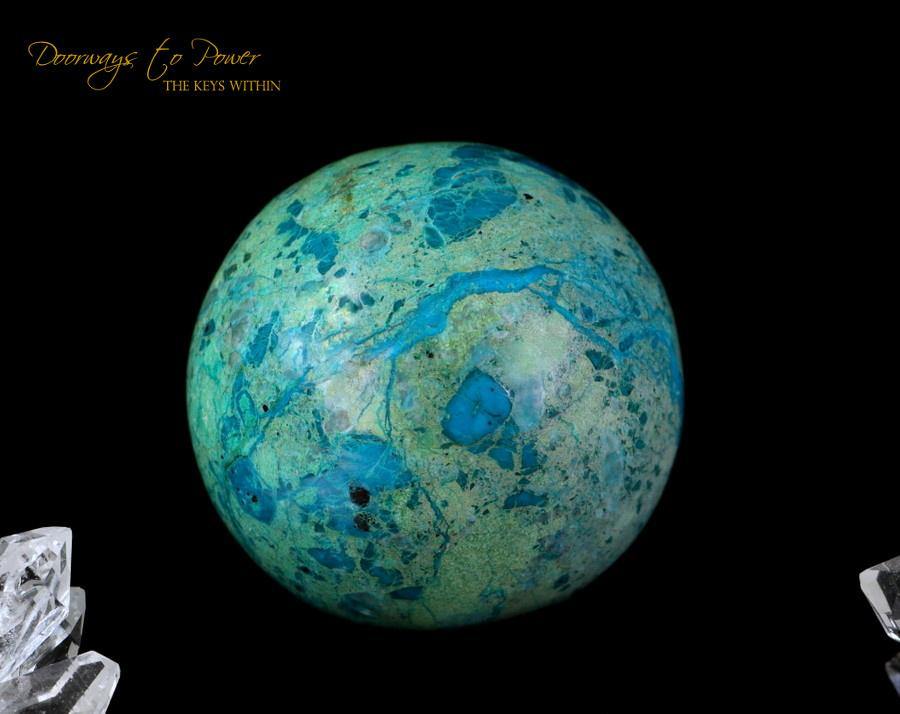 Chrysocolla Crystal Sphere