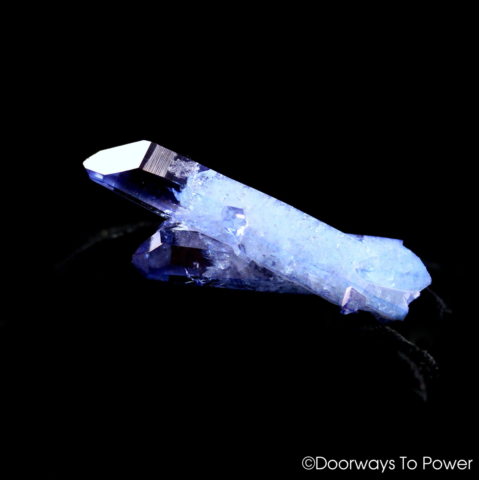 Tanzan Aura Quartz Twin Crystal 'Blue Pearl' Future Time Link