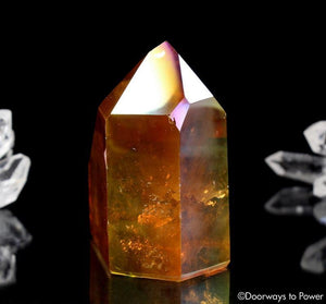 Golden Aura Lemurian Quartz Portal Time Link Isis Crystal