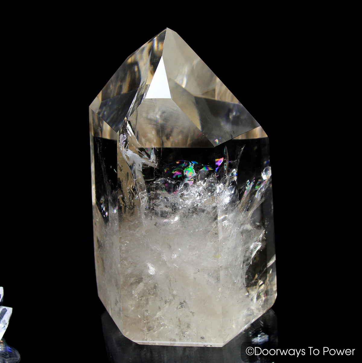 Golden Lemurian Seed Pleiadian Starbary Quartz Crystal Point