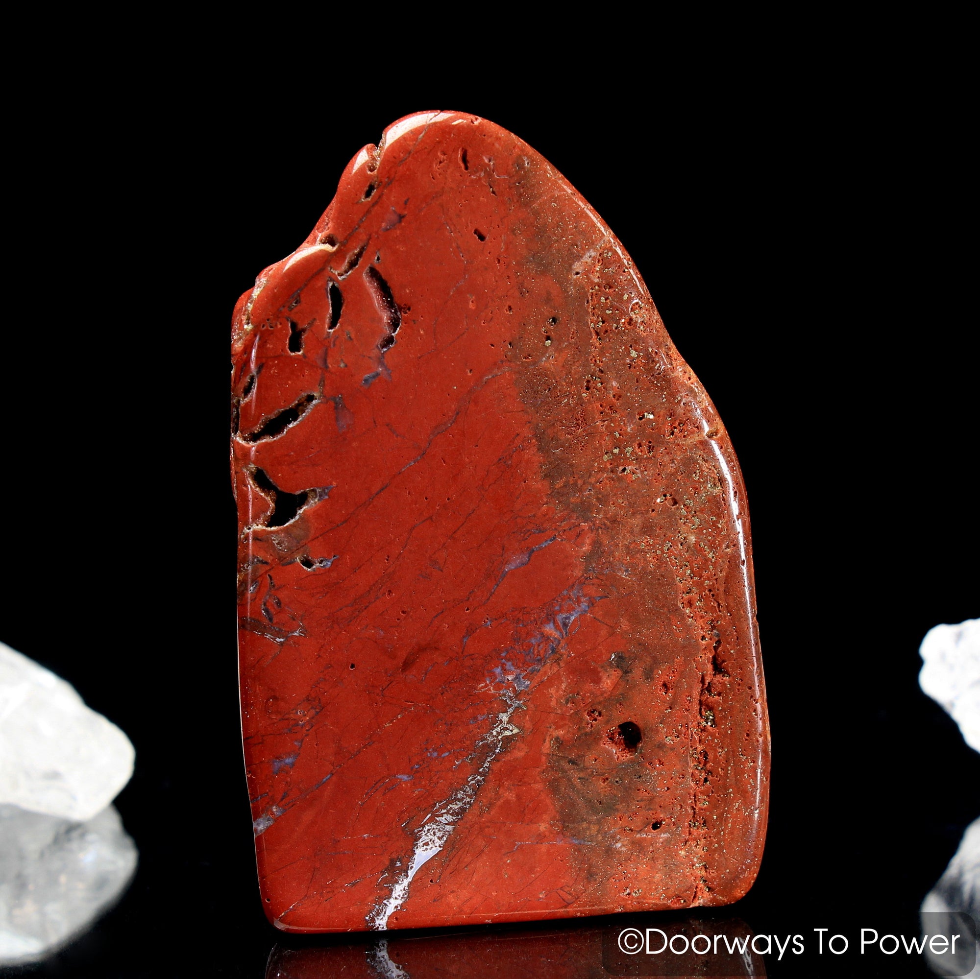 Red Fire Azeztulite Crystal Altar Stone (Polished)