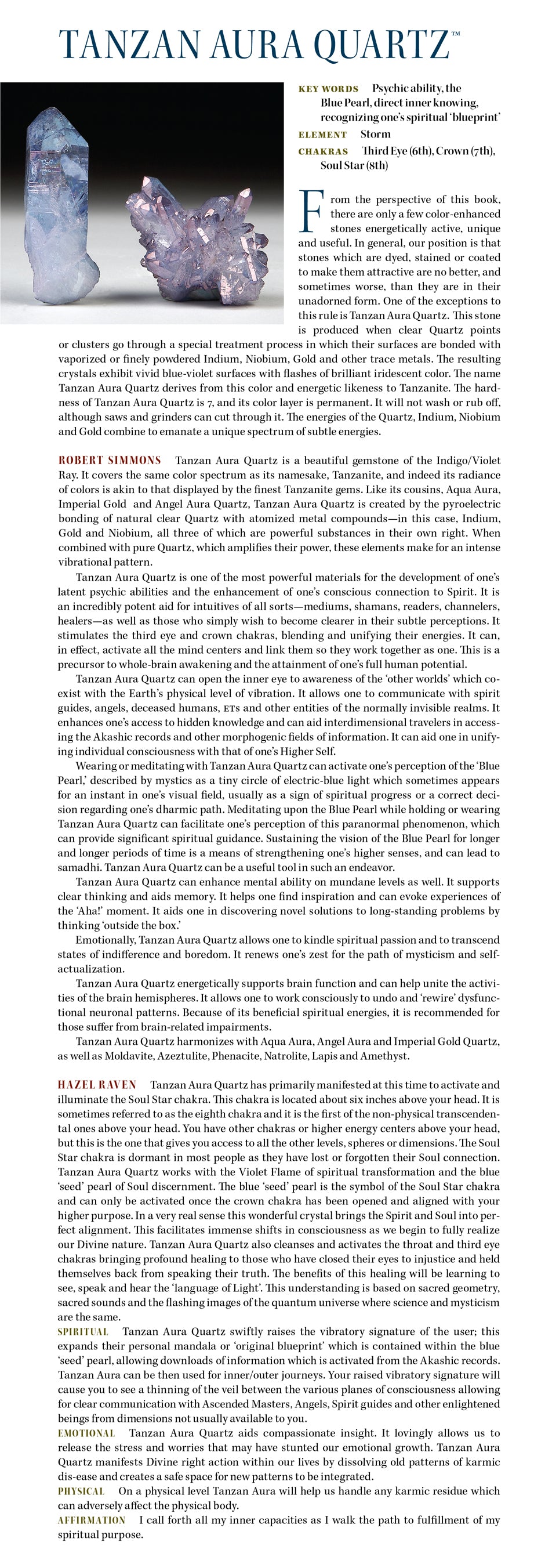 Tanzine Aura Quartz Tantric Twin Crystal '2 Souls' & Channeler