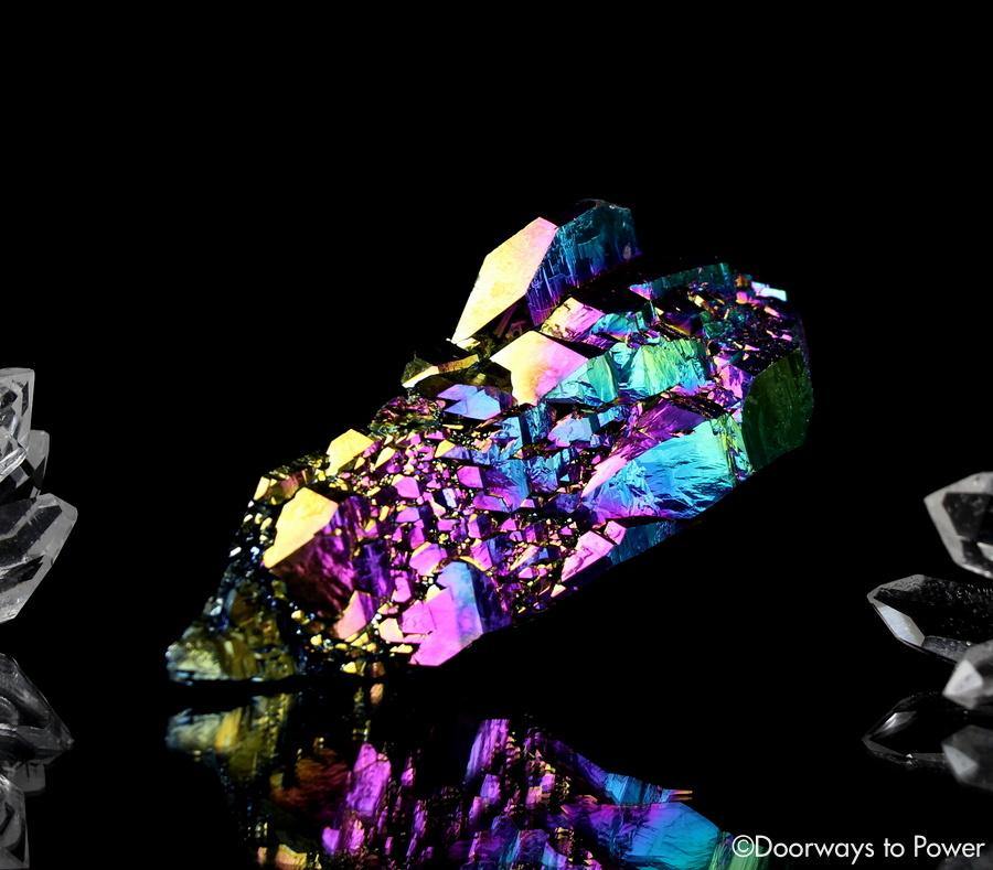 Titanium Aura Quartz DT Master Record Keeper Crystal 'Frequency Shifter'