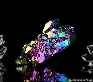Titanium Aura Quartz DT Master Record Keeper Crystal 'Frequency Shifter'