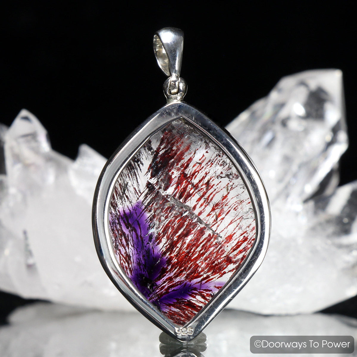 Melody Stone Super 7 Crystal Pendant .925 SS