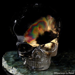 LEANDRO dE SOUZA Golden Citrine Elestial Magical Child Crystal Skull 
