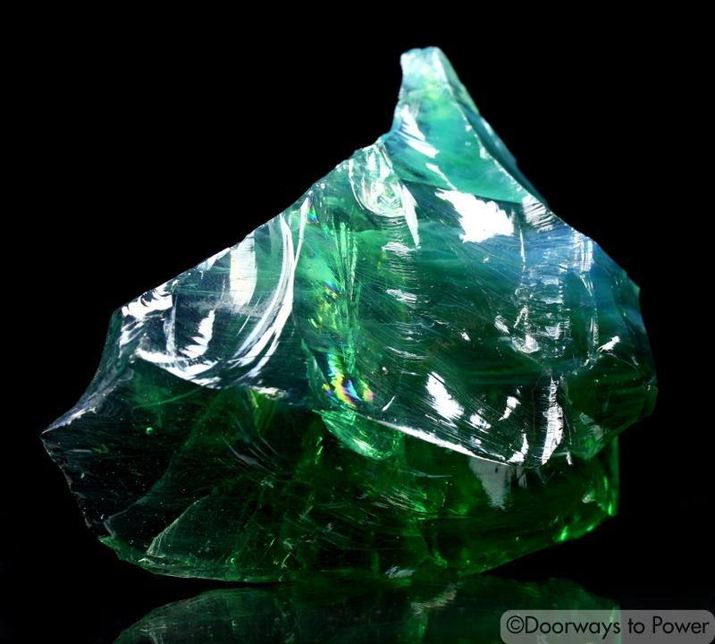 Luminescent Pleiaidan Green Monatomic Andara Crystal