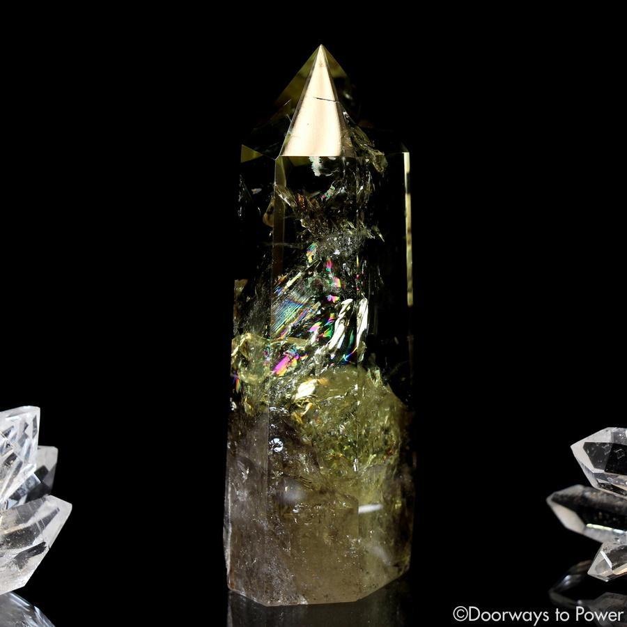 Citrine Smoky Phantom Quartz Crystal Generator Point w/ Rainbows