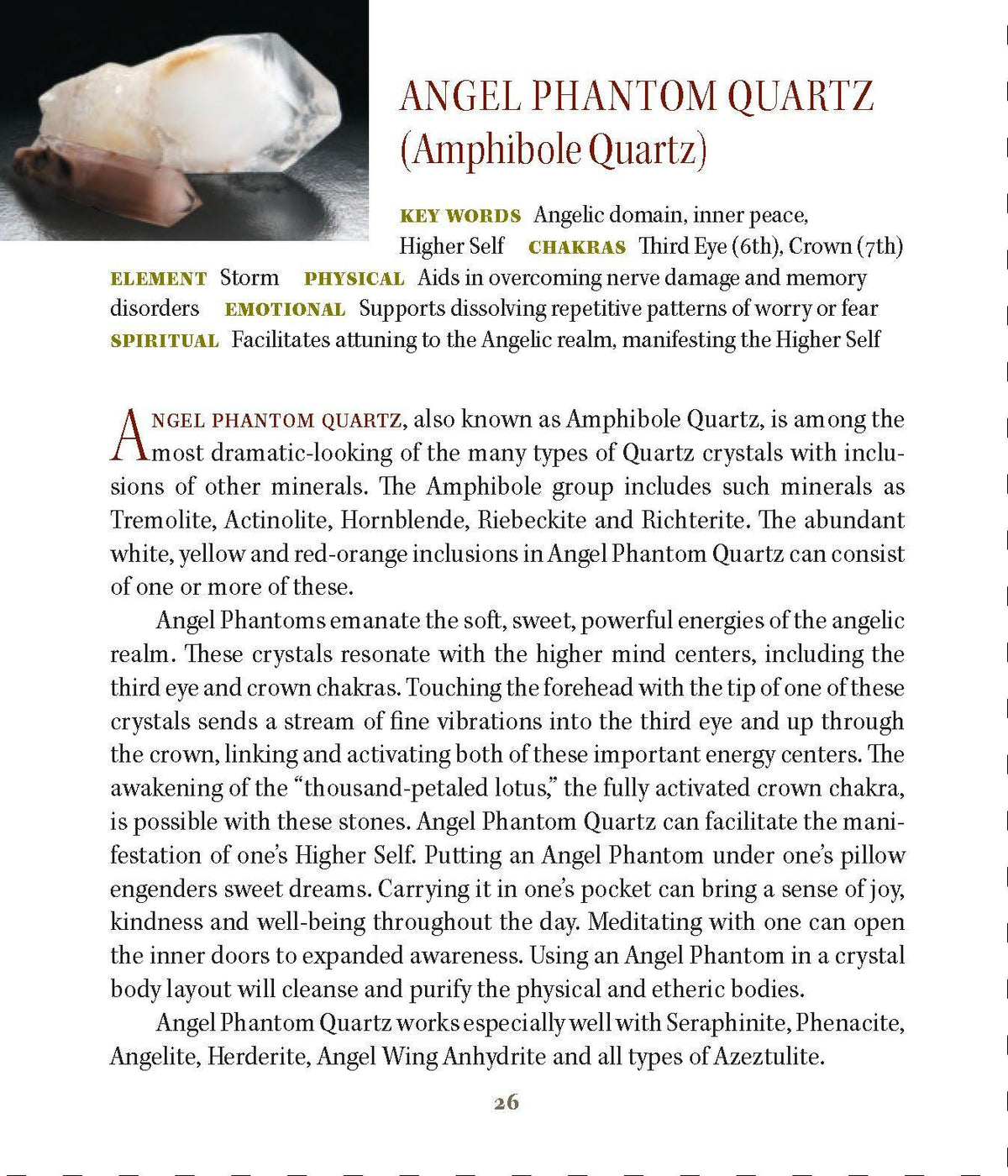 Angel Phantom Quartz properties