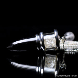 Black Tourmaline & Herkimer Diamonds Pendulum