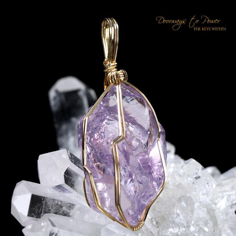 Angel Aura Opal HGW Pink Bi Color Andara Pendant 14k