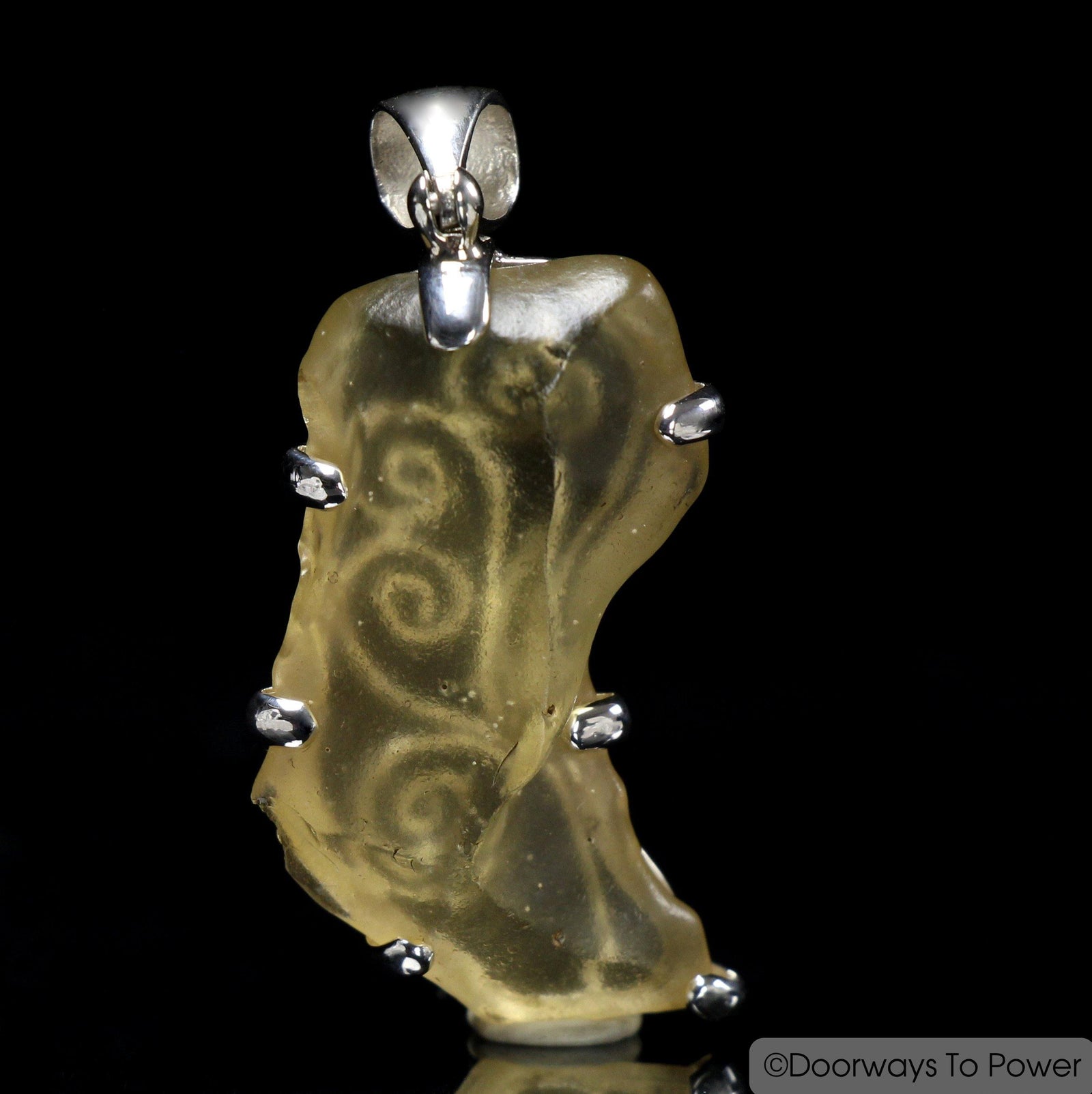 Libyan Desert Glass Gold Tektite Pendant