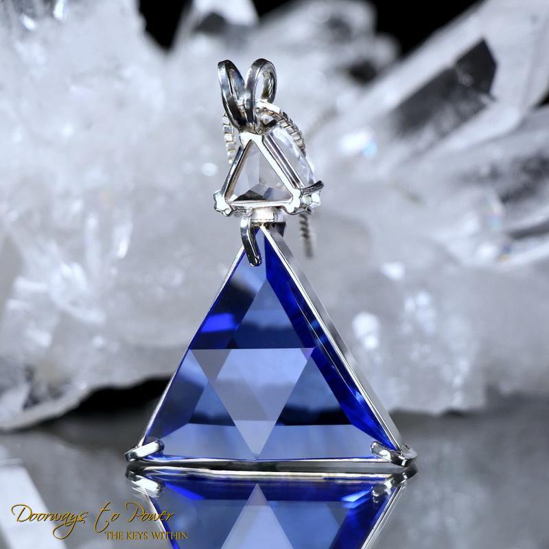  Siberian Blue Quartz Vogel Crystal Pendant