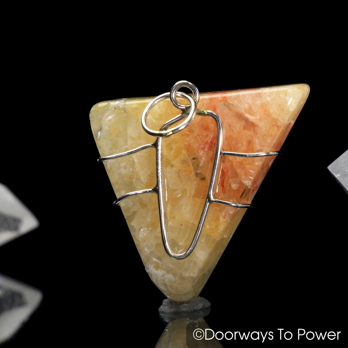 Himalaya Red Gold Azeztulite Crystal Pendant 