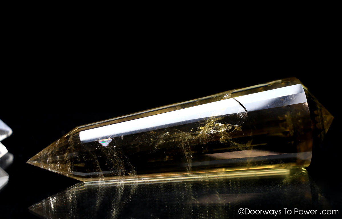 John of God Citrine 24 Sided Vogel Crystal 'Abundance' Healing Wand | Rare