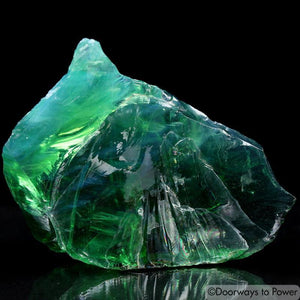 Luminescent Pleiaidan Green Monatomic Andara Crystal