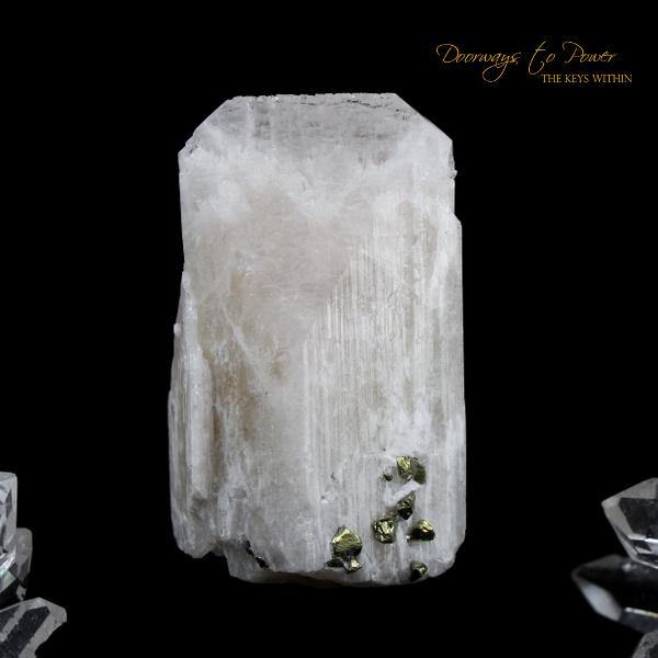 Danburite Twin Crystal with Pyrite