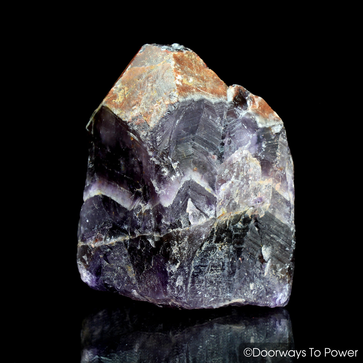 Auralite 23 Twin Crystal Altar Stone Red Hematite Tip & Sunken Record keeper (RARE)