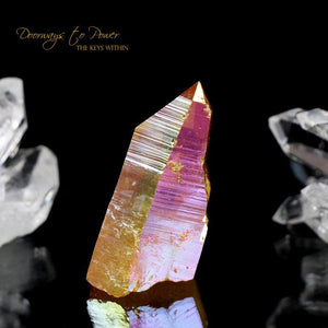 Golden Aura Lemurian Record Keeper Crystal