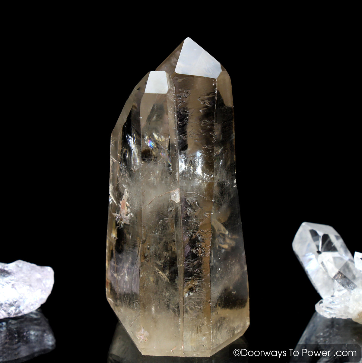 Golden Lemurian Seed Tantric Twin Record Keeper Crystal Point (RARE)