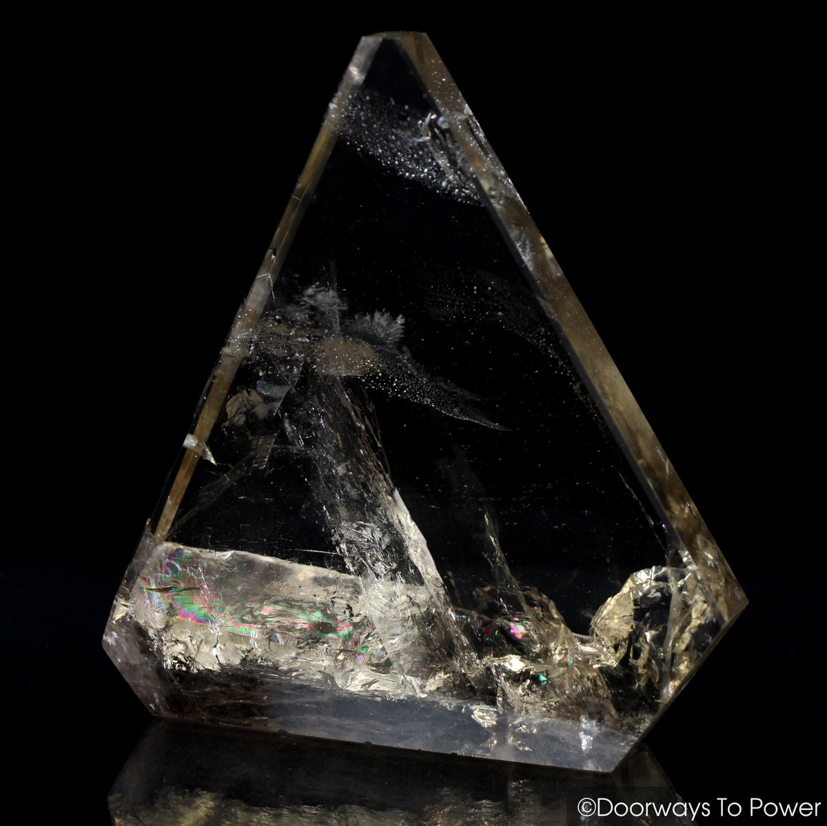 John of God Quartz Triangle Casa Crystal Sculpture 'Abundance'
