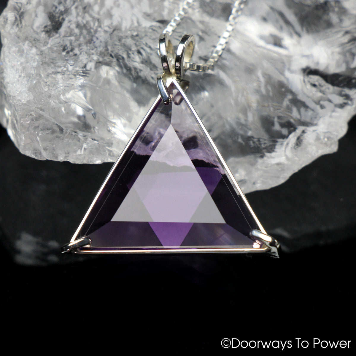 Amethyst Star of David Crystal Pendant 