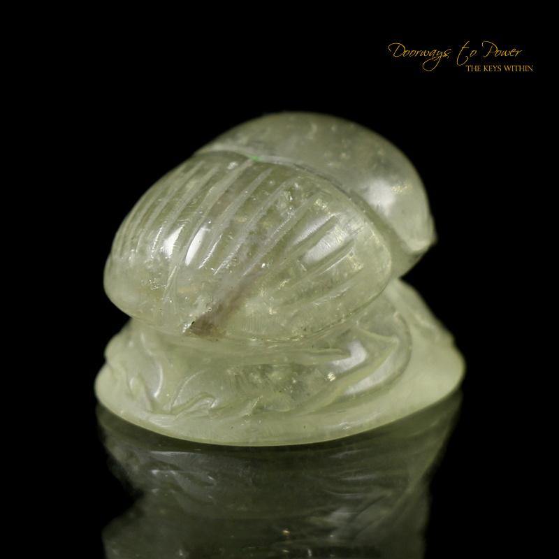 Libyan Desert Glass Scarab Crystal Carving