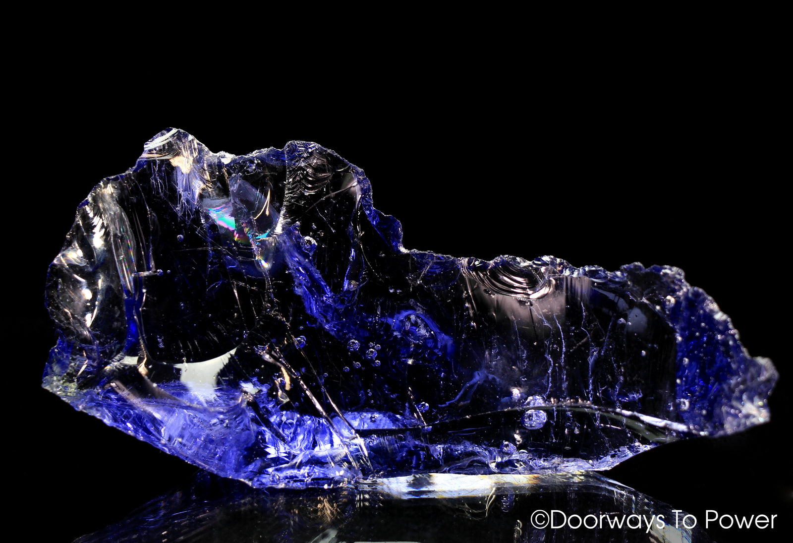 Tanzanite Fire Monatomic Andara Crystal w/ Record Keeper & Rainbows (Special Piece)