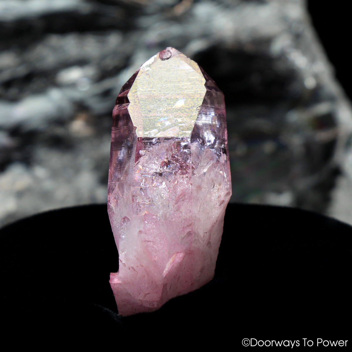 Rose Aura Lemurian Seed Quartz Pleiadian Starbrary Initiation Channeling Crystal Rare