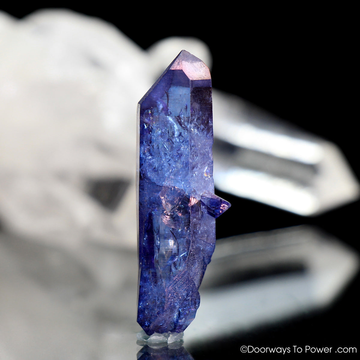 Tanzine Aura Himalayan Quartz Record Keeper Twin Crystal