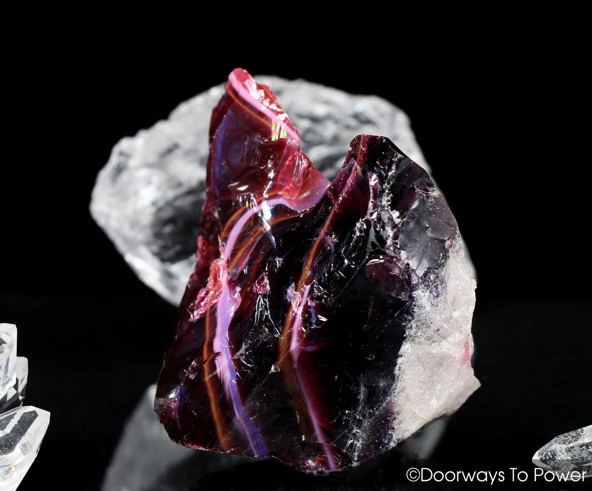 Angel Aura HGW Raspberry Monatomic Andara Crystal 'Cosmic Heart'