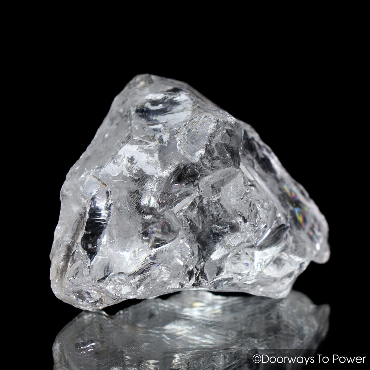 Satyaloka Clear Azeztulite Rainbow Quartz Master Record Keeper Starbrary Crystal