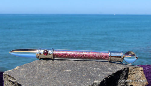 Ruby & Clear Quartz Healing Wand