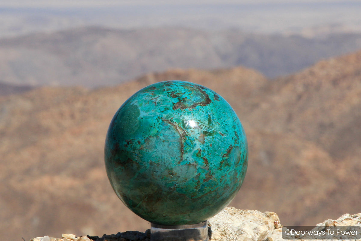 Chrysocolla Crystal Gemstone Sphere Ball