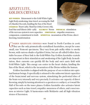 Golden Azeztulite Metaphysical Properties Book of Stones