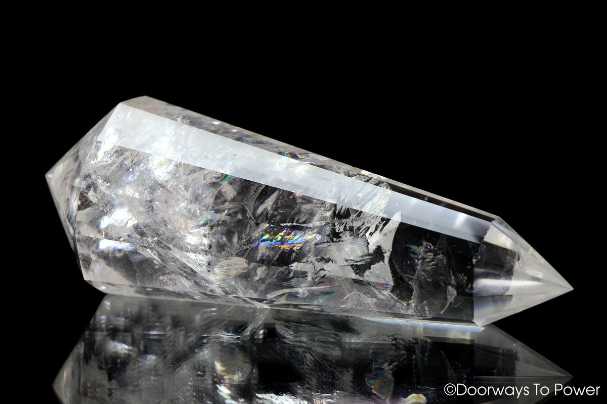 John of God Crystal 12 Sided Vogel Healing Quartz Wand & Devic Temple