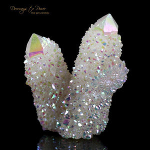 Angel Aura Spirit Quartz Twin Crystal